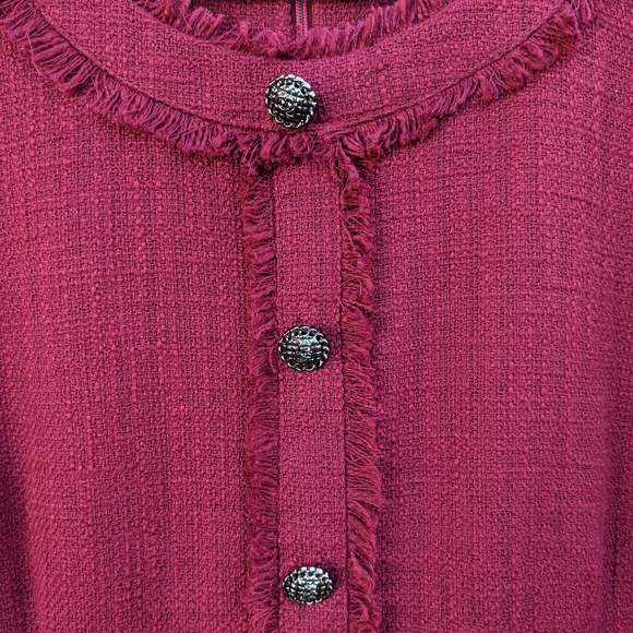 Karl Lagerfeld Burgundy Short Sleeve Dress - Picture 2 of 8